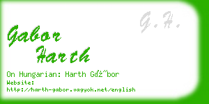 gabor harth business card